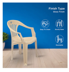 เก้าอี้เท้าแขนพลาสติกกันน้ำน้ำหนักเบาออกแบบให้ทันสมัยเป็นมิตรกับสิ่งแวดล้อมเหมาะสำหรับรับประทานอาหารห้องนั่งเล่นห้องครัวใช้ในโรงพยาบาล - Product Image 4