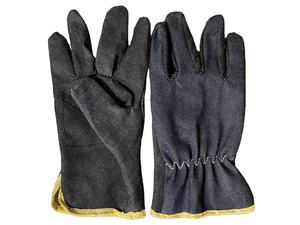 Guantes de trabajo de seguridad de mezclilla de algodón textil con palma de tela reforzada para una doble protección de seguridad - Product Image 3