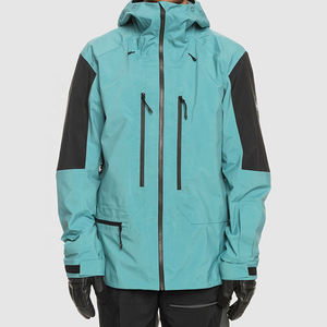 Veste de ski imperméable et chaude pour homme avec capuche, service OEM, fabrication sur mesure, fermeture éclair, coupe-vent, grande taille, imprimé - Product Image 1