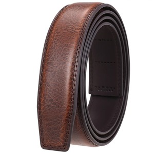 Sangle de ceinture en cuir véritable pour hommes Ceintures à boucle automatique sans boucles Ceinture à cliquet - Product Image 4