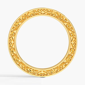 Bague d'anniversaire de mariage classique élégante en or jaune 14K IGI Mariages Anniversaires Gravé Channel Set Diamond Band - Product Image 2