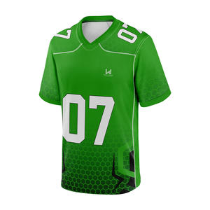 Maillots de football américain à manches courtes sur mesure W4G, vente en gros, respirants, à séchage rapide, logo d'équipe personnalisé - Product Image 4