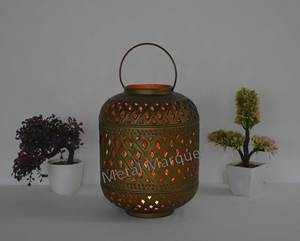 Portavelas de Metal de Estilo Antiguo para Jardín, Farol Colgante Decorativo para Interiores y Exteriores, Mini Faroles de Metal para el Hogar - Product Image 6