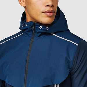 Chaquetas Cortavientos de Estilo Urbano para Hombre, Impermeables, Resistentes al Viento, de Lona Suave, con Cuello Alto y Logotipo Frontal, Chaqueta para Lluvia - Product Image 4