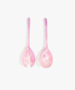 Ensemble de cuillère et de fourchette à salade en résine moderne avec manche long, vaisselle de fête écologique pour un usage domestique - Product Image 1