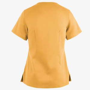 Moisture Wicking Women <b>Scrub</b> <b>Tops</b> Solid Colors Most Popular Hospital Uniforms Stretchable Comfortable - Product Image 2