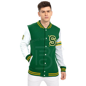 Veste universitaire à manches longues personnalisée de haute qualité pour hommes Design personnalisé décontracté Letterman porter pour l'hiver col montant-High Street - Product Image 1