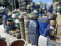 Poterie de Saigon Grande jardinière en céramique émaillée De Fleur haute cuisson Atlantis Garden Home Vietnam Fabricant de poterie