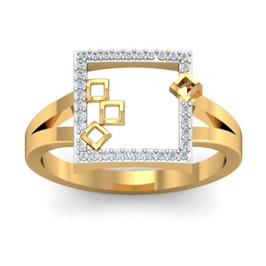 Exclusive Zircon <b>Ring</b> Minimalist Square <b>Rings</b> For Women Boho Brass <b>Ring</b> Recipient 18k Gold Plated <b>Dainty</b> Geometric For Wholesale - Product Image 6