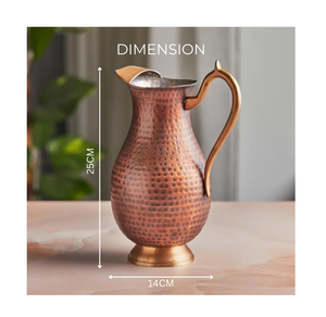 Classic Luxury Elegant Copper Jug Glass Set Metal Handle Eco-Friendly Custom Logo Option <b>Lid</b> Multipurpose Tea <b>Pots</b> Kettles High - Product Image 3