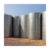 Réservoir de stockage en acier inoxydable de grande taille, réservoir de stockage de liquides chimiques à fond plat vertical avec jauge de niveau