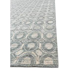 Alfombra Afgana de Lana Tejida a Mano con Patrón Geométrico Azul Erbe, 9x12, para Sala de Estar o Decoración de Pasillos - Lnr-3120 (Cs-01) - Product Image 4
