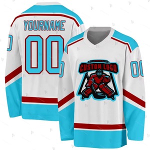 Camiseta de Hockey Personalizada con Nombre, Impresión por Transferencia de Calor, Degradado Retro, Transpirable, Sin Costuras, 100% Poliéster, Colorida, Manga Larga - Product Image 2