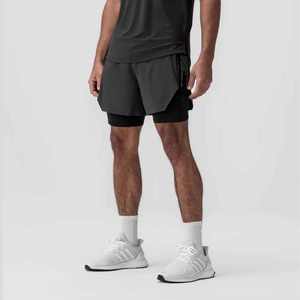 2 in 1 Running Gym <b>Shorts</b> for Men Athletic 2 in 1 Breathable <b>Zipper</b> <b>Pockets</b> 5 Inch Men's Workout <b>Shorts</b> Plus Size Sports <b>Shorts</b> - Product Image 2