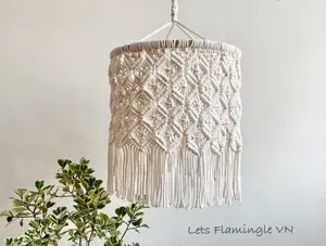 Best Price Boho Wedding Macrame <b>Chandelier</b> Lantern Handwoven Shade Decoration Art Handmade Quality Wood <b>Candle</b> Holders Lanterns - Product Image 3