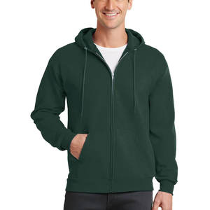 Sweat-shirt à fermeture éclair intégrale coupe ample vert XL - Product Image 1