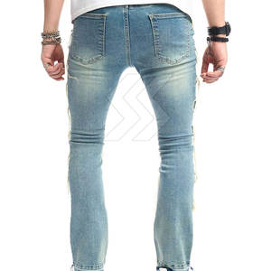 Ropa informal de alta calidad Pantalones de hombre lavados de color sólido Pantalones apilados de hombre más vendidos para adultos - Product Image 6