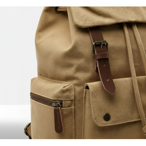 Vintage Anti-Theft <b>Backpack</b> with Detachable Strap Fashionable PU Material Waterproof and Zipper Closure Features USB Port - Product Image 5