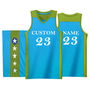 Conjunto de uniforme de baloncesto para hombre personalizable, pantalones cortos de malla estampados transpirables con logotipo bordado, ropa deportiva para adultos, diseño personalizado - Product Image 5