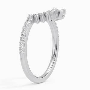 Precioso anillo de diamantes de moissanita en plata de ley 925 con una atractiva forma curva para la moda India eternityvermeil - Product Image 5