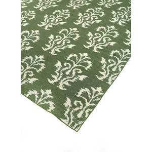 Indusbar <b>Boho</b> Green Flat Weave Wool <b>Rugs</b> Handmade Dwrm-60 for Teen Living Room Bedroom Hallway Rectangle 4M Width 10mm Thickness - Product Image 2