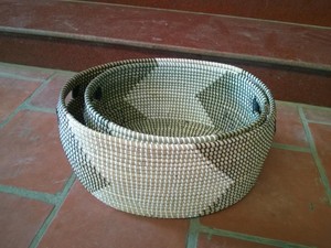 Cestas de almacenamiento de algas marinas de lujo de fábrica de Vietnam contenedores decorativos de lavandería en forma de círculo multifunción - Product Image 6