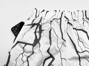 2022-24 Short en maille d'entrejambe de 5 pouces à séchage rapide pour hommes avec logo personnalisé Short de gymnastique de basket-ball imprimé avec des caractéristiques vierges - Product Image 3