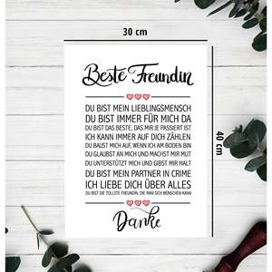 Impression d'art abstrait moderne Best Friend - Product Image 1