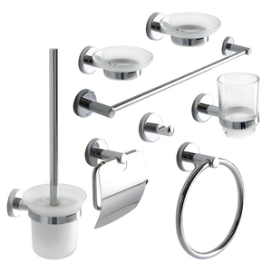 Koricini Set Completo di 8 Accessori da Bagno a Parete in Metallo Cromato - Product Image 3