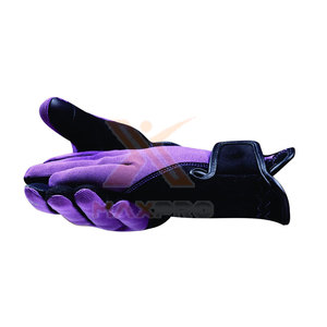 Gants d'équitation d'hiver haut de gamme en cuir, à doigts entiers, avec sangle de poignet réglable, antidérapants, unisexes pour adultes - Product Image 2
