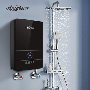 Chauffe-eau électrique instantané intelligent sans réservoir, commande tactile avec écran d'affichage de la température, acier inoxydable IPX4 - Product Image 1