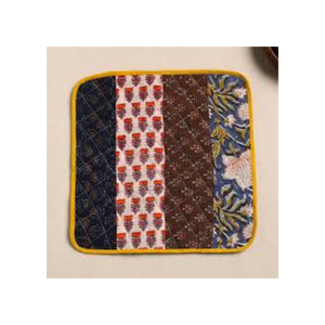 Venta al por mayor 100% algodón bordado acolchado resistente al calor horno almohadilla reciclable sostenible cocina OEM ODM hecho en La India soporte para ollas - Product Image 5