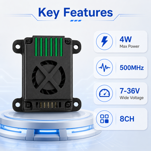 4W 500MHz FPV VTX G54 เครื่องส่งสัญญาณวิดีโอ 8CH ระยะไกล 460 600MHz MMCX สำหรับโดรน FPV - Product Image 2