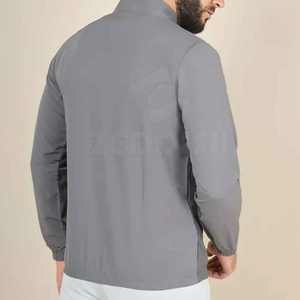 แจ็กเก็ตโพลีเอสเตอร์คอตั้งซิปเต็มหน้าสำหรับใส่ไปยิมหรือใส่ลำลองมีโลโก้ด้านหน้าสำหรับทุกฤดู - Product Image 3