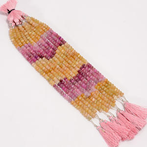 ลูกปัดแซฟไฟร์ลูกปัดไพลินหลายเม็ดเรียบแซฟไฟร์หลายเม็ดลูกปัดแซฟไฟร์หลายเม็ดสำหรับทำเครื่องประดับ - Product Image 1