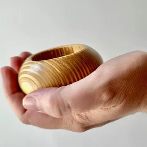 ชามไม้ทำด้วยมือเชิงเทียนไม้แบบชนบทสำหรับตกแต่งบ้านหรืองานกิจกรรม - Product Image 1