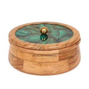 Créateur d'art moderne Qualité première Mangoo en bois de forme ronde Chapati et conteneur de stockage des aliments Fourniture d'ustensiles de cuisine - Product Image 6