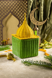 Cestas de regalo islámicas únicas para Ramadán y Eid, ratán tejido a mano con diseño de cúpula de mezquita, hecho en Vietnam - Product Image 2