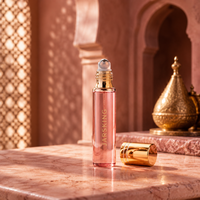 Flacon roll-on en verre électroplaqué de luxe 10 ml : Flacon roll-on élancé à finition métallique pour parfums de boutique et marques privées