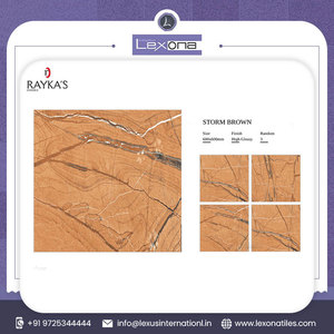 Azulejo de suelo Interior de mármol pulido brillante completo de 600x600mm de alta calidad, azulejos de porcelana esmaltados brillantes lisos modernos de 5mm de espesor - Product Image 2