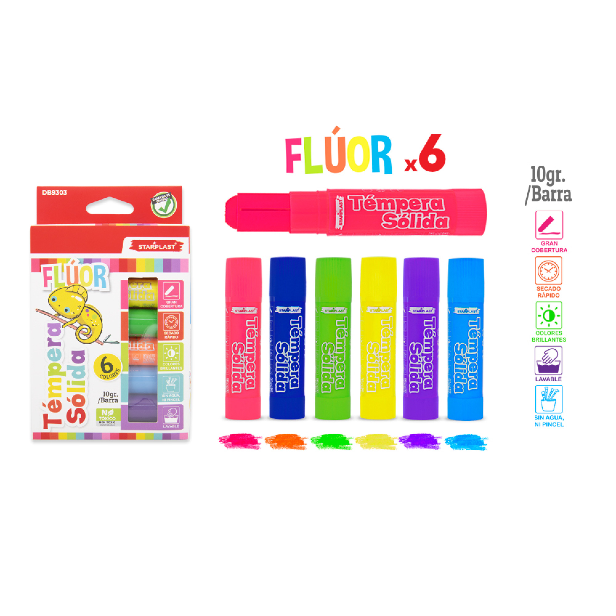 Solid Fluorine 6U Premium Art Paints with Durable Temperatures