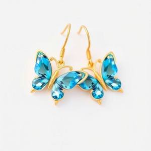 ต่างหูเพชรสวิส925สำหรับสตรีดีไซน์คริสตัลหยดน้ำสีเงินสเตอร์ลิง - Product Image 2