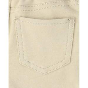 Lot de 2 jeggings en tricot Ponte Tan à enfiler pour uniformes scolaires de filles pour les tout-petits - Product Image 3