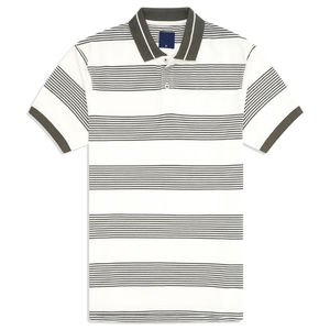 Men's Casual Eco-Friendly Solid Pattern for <b>Polo</b> <b>Shirt</b> 100% High Quality Cotton Spandex Olive <b>Stripe</b> Pique Half Sleeves Plain - Product Image 1