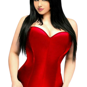 <b>Red</b> Satin Corset Romper Women One Piece Body Shaping <b>Lingerie</b> Outfit with Sweetheart Neckline and Stretch Fit - Product Image 1