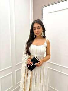 Robe indienne filet lourd Anarkali Salwar Kameez longue longueur de plancher Anarkali mariage Salwar costumes 2023 - Product Image 6