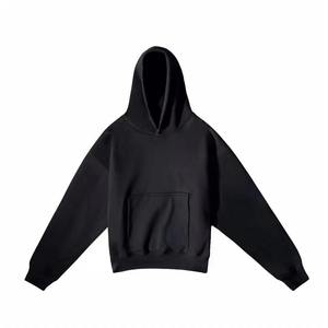 <b>American</b> 100% Cotton Boxy <b>Hoodies</b> Heavy Double Layer 400 GSM Two Faced Oversized Solid Pattern Custom Sweatshirts Men Unisex - Product Image 5