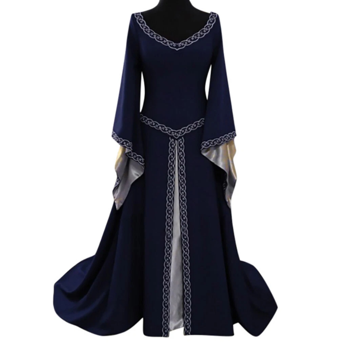 navy blue dress WEDTREND Women Navy Long Prom Dress Sparkly A Line Cold Shoulder Party Dress