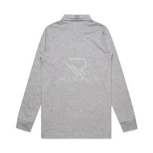 Camiseta de manga larga con cuello polo, suéter de punto con botones de algodón, lana y cachemira para hombre, jersey de verano con cuello mandarín estándar. - Product Image 2