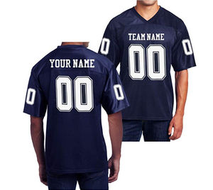 เสื้อแฟนอเมริกันฟุตบอลแบบสั่งทำ คุณภาพสูง สไตล์ใหม่ ไซส์ XL สีเขียวขาว ตัวเลขปักแบบ Tackle Twill เสื้ออเมริกันฟุตบอล - Product Image 3